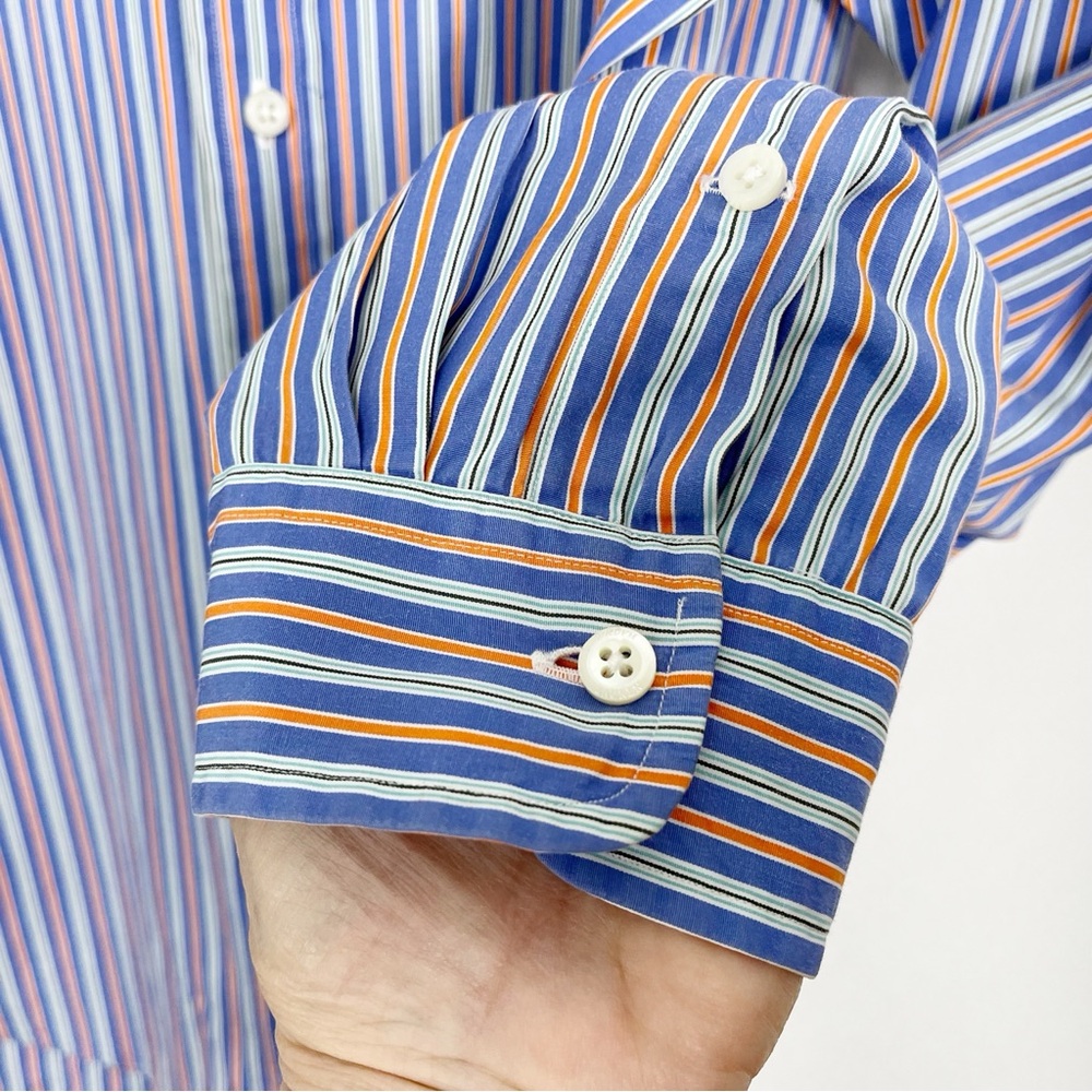 EUC Polo Ralph Lauren Men’s Blue Striped Casual Button Down Shirt‎ Size XXL - Picture 4 of 10